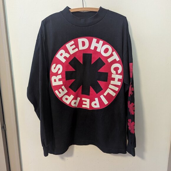 RARE Authentic Vintage Red Hot Chili Peppers Long Sleeve Concert T-Shirt Aztec - Picture 16 of 16